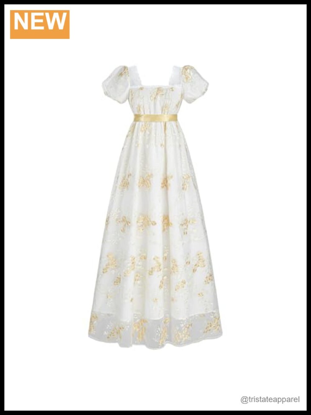 Regency Dress Empire Waist Victorian Gown Embroidery Lace